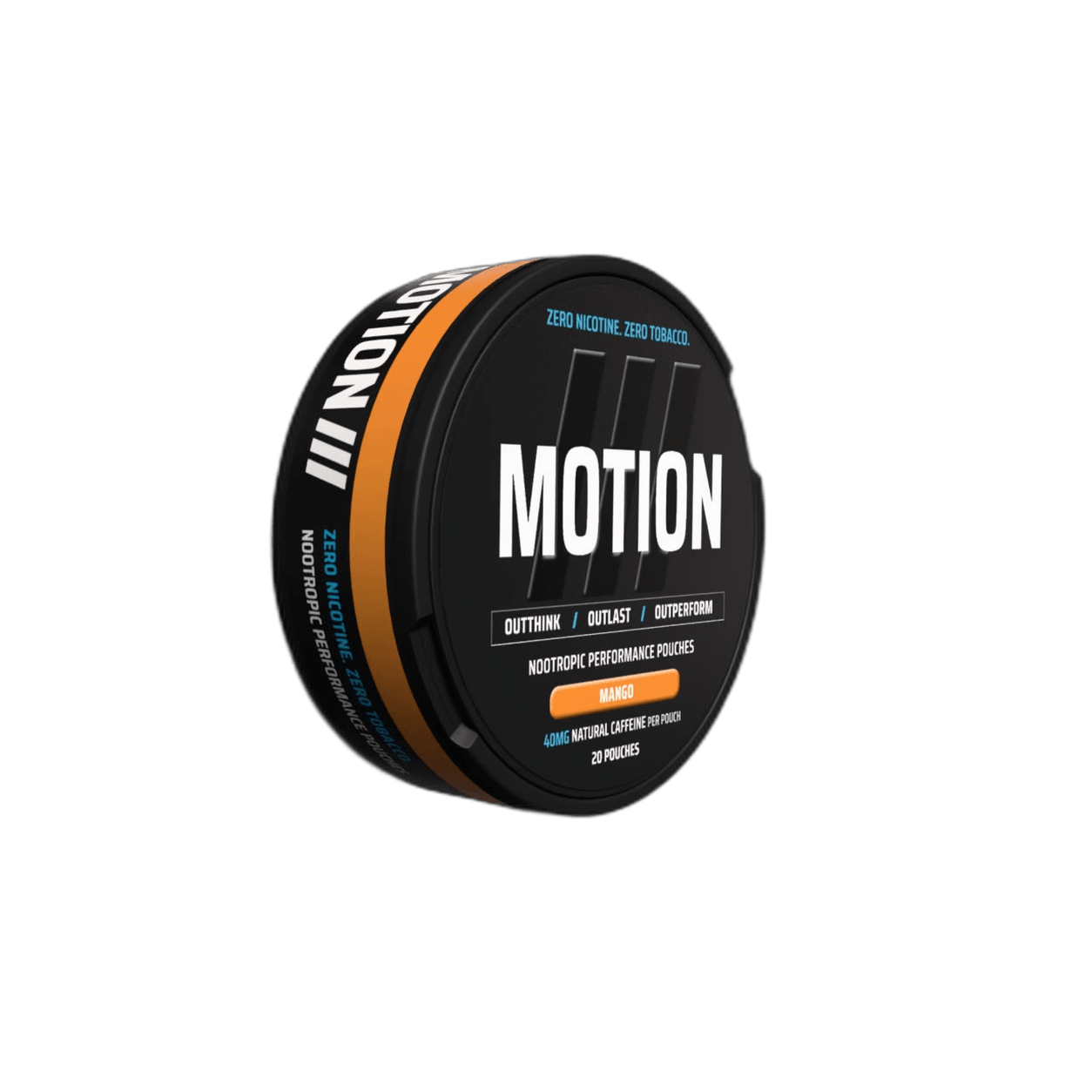 MOTION Mango nicotine-free pouch can