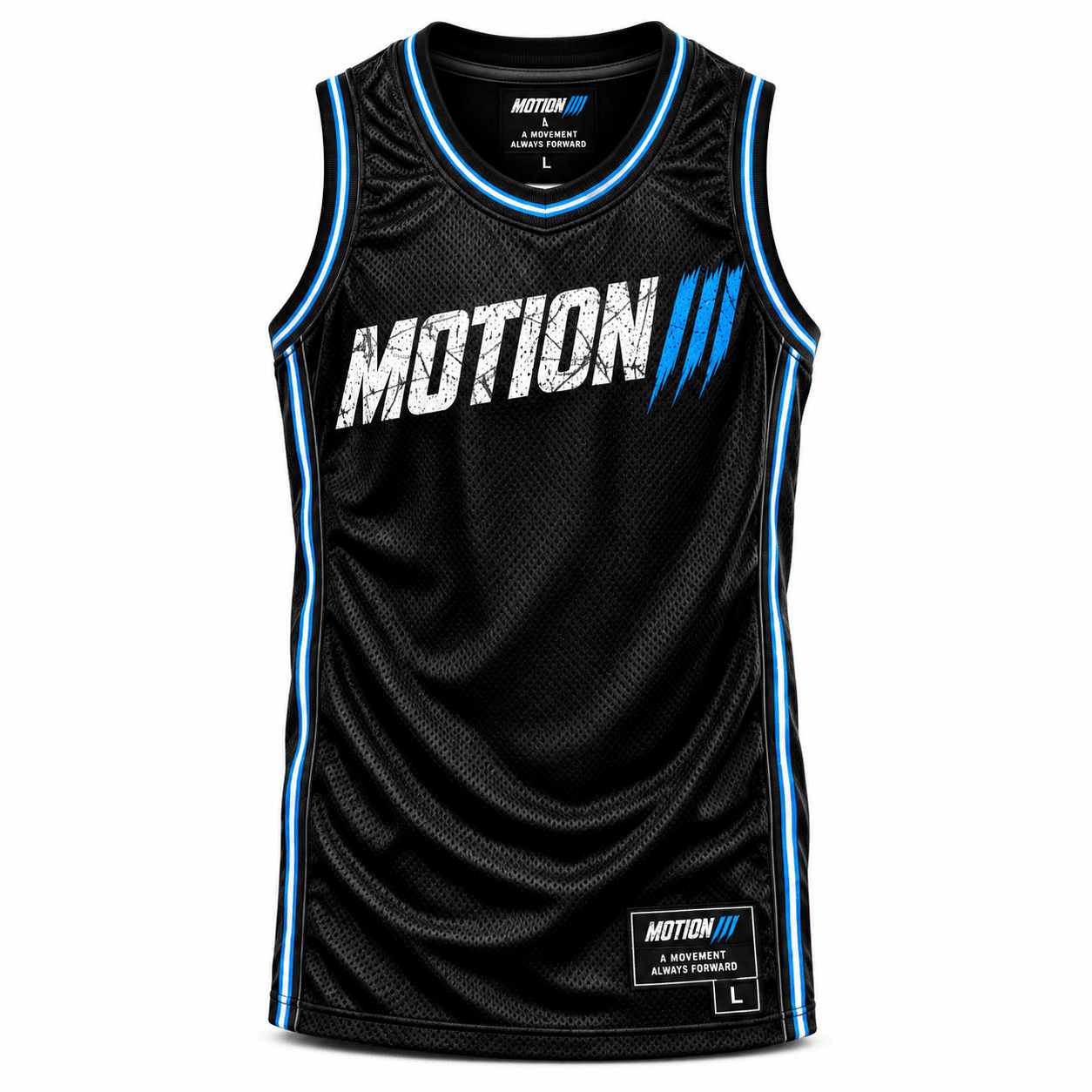 MOTION number 3 jersey front on white